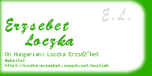 erzsebet loczka business card